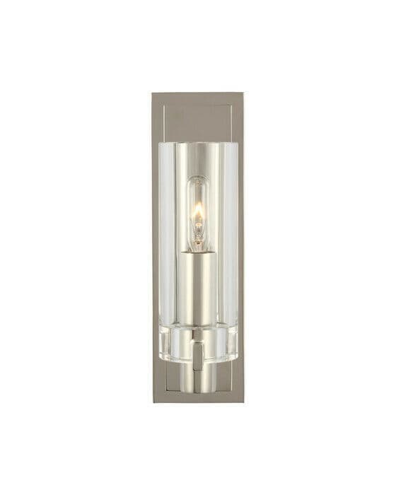 Sonnet Petite vägglampa nickel/klarglas