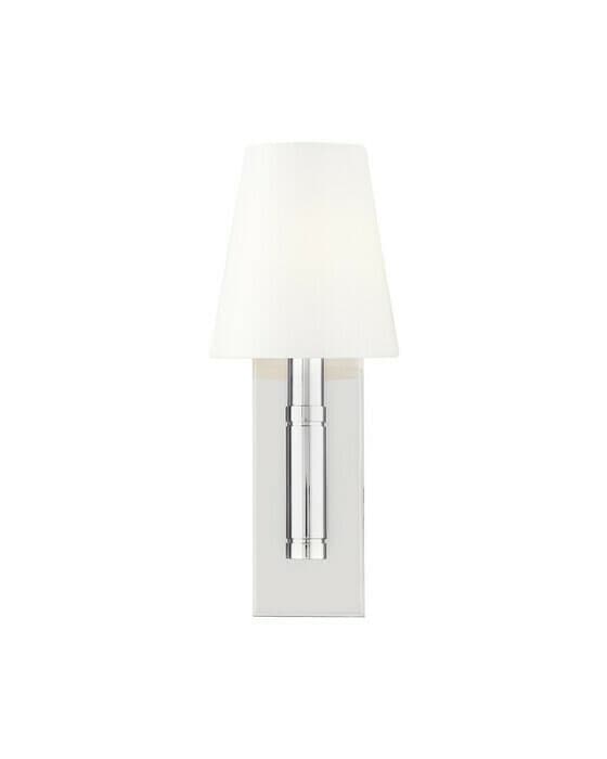 Beckham Classic vägglampa rektangulär nickel