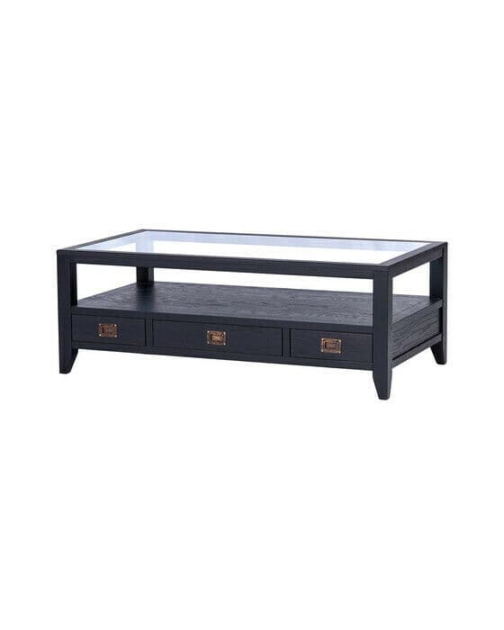 Martino soffbord glasskiva iconic black
