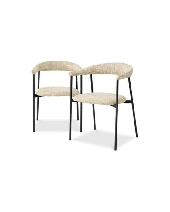 Julio matstol bouclé sonata cream 2-set