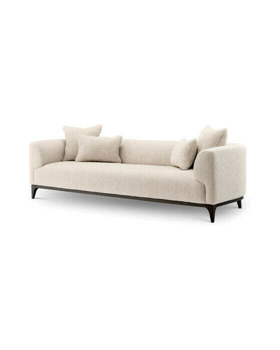 Brannan soffa bouclé chalk white
