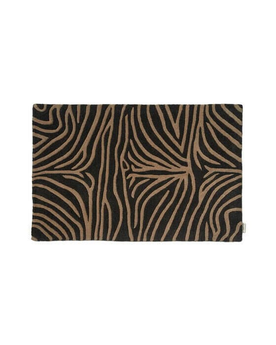 Zebra dörrmatta charcoal