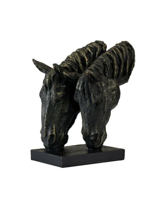 Antoine hästhuvud skulptur svart
