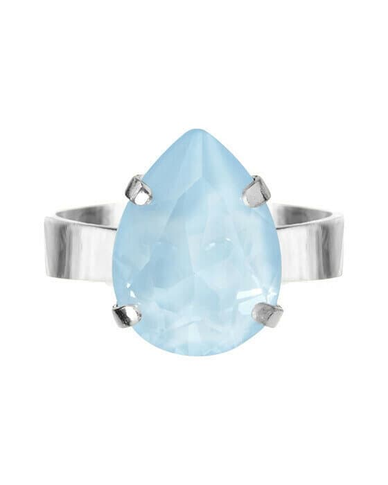 Mini Drop ring sky ignite rhodium