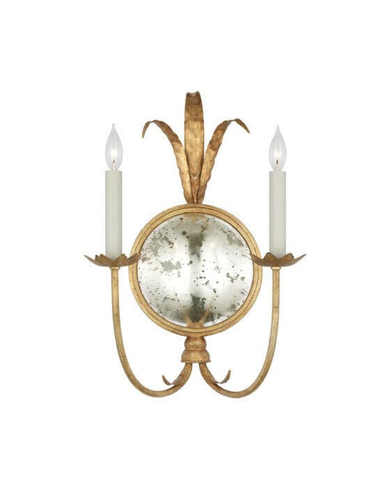 Gramercy vägglampa dubbel gilded iron L