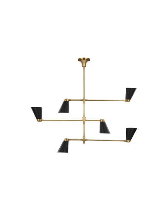 Signoret taklampa mässing/svart L