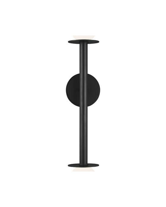 Nodes vägglampa dubbel svart