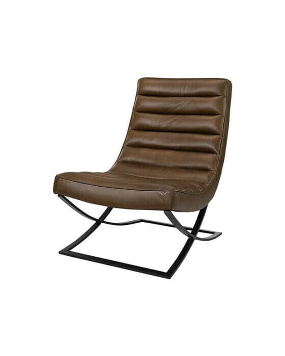 Brooks skinnfåtölj chocolate brown
