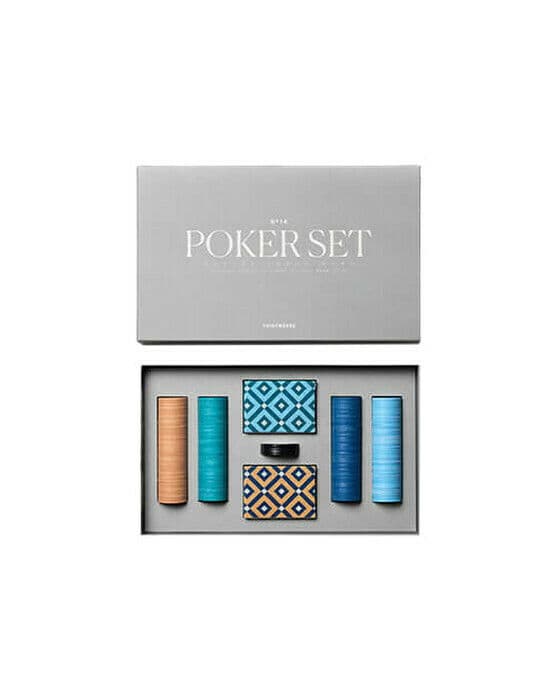 Classic poker set grå