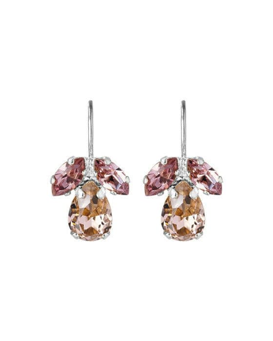 Petite Timo örhängen vintage rose rhodium