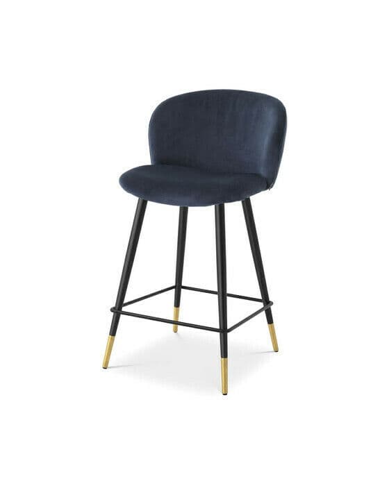 Volante barstol savona midnight blue velvet
