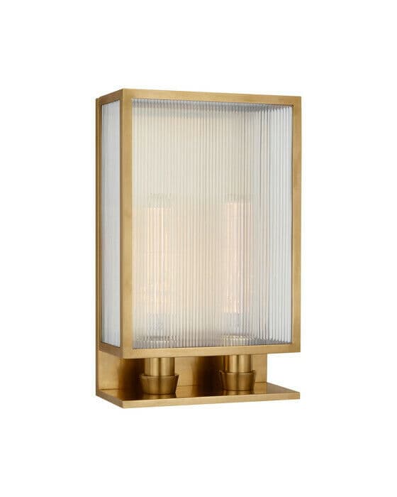 York 16"" vägglampa dubbel mässing