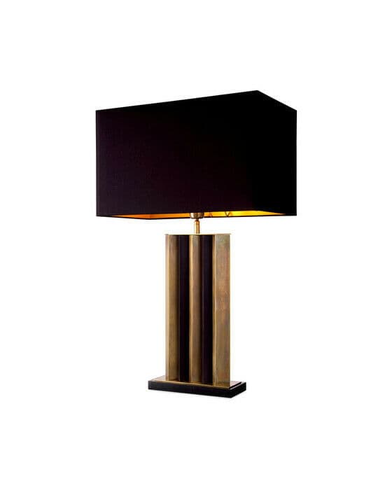 Belize bordslampa antik mässing