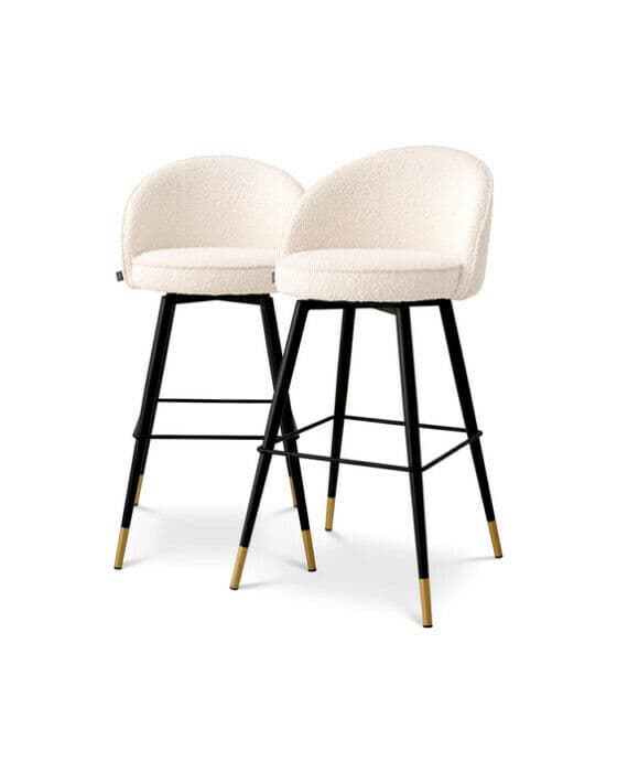 Cooper barstol bouclé cream 2-set