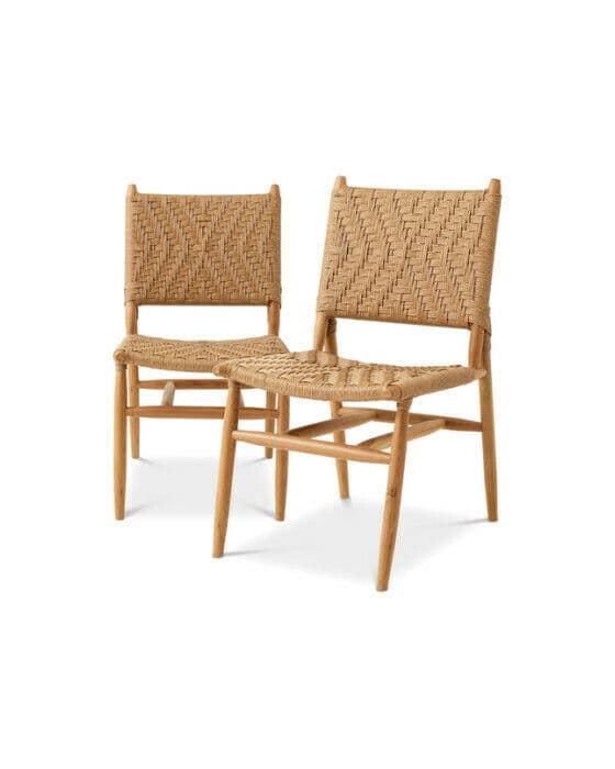 Laroc matstol natural teak 2-set
