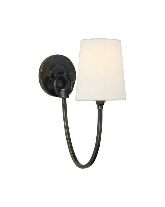 Reed vägglampa brons
