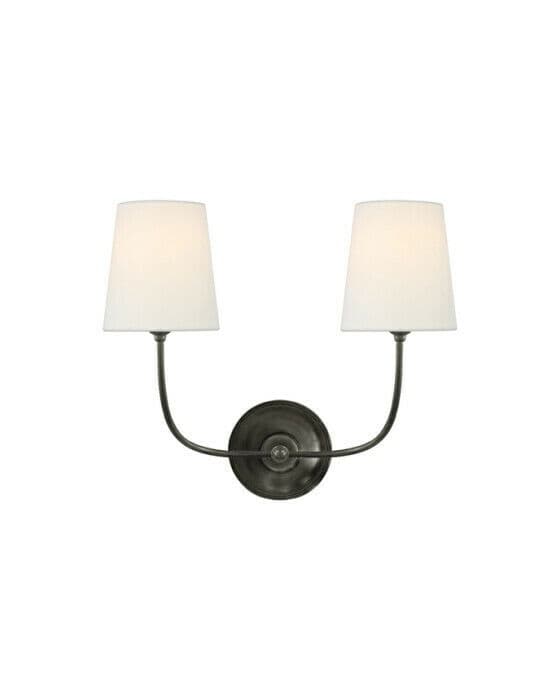 Vendome vägglampa dubbel brons