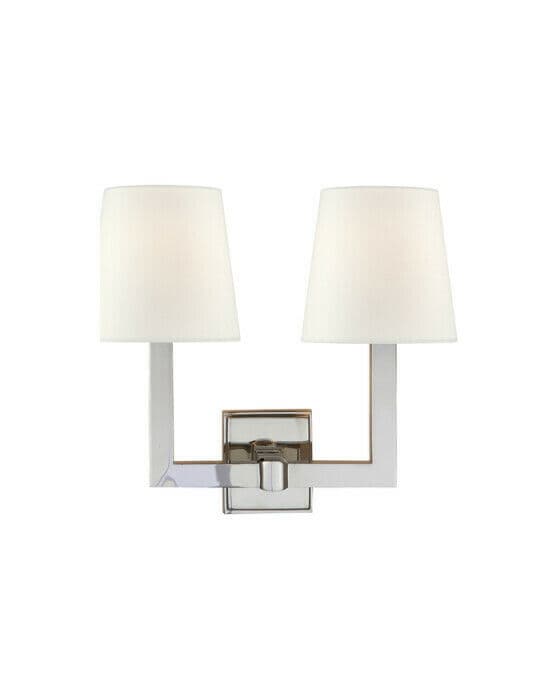 Square Tube vägglampa dubbel nickel