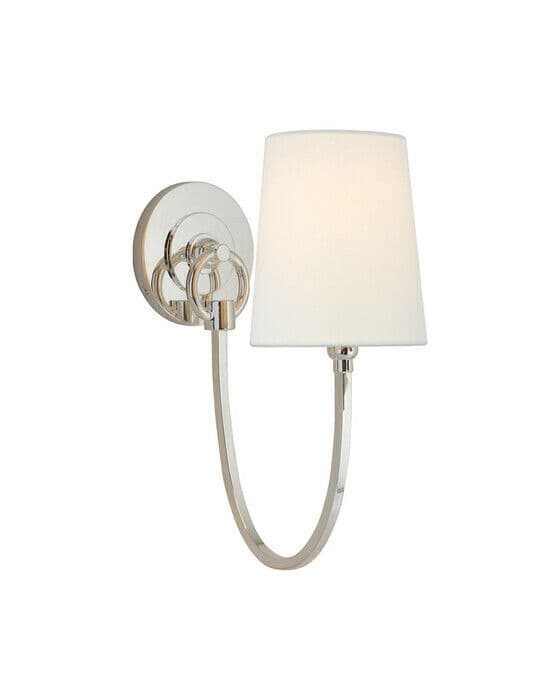 Reed vägglampa nickel
