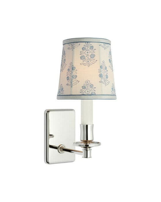 Tara 12" vägglampa nickel/blue aditi