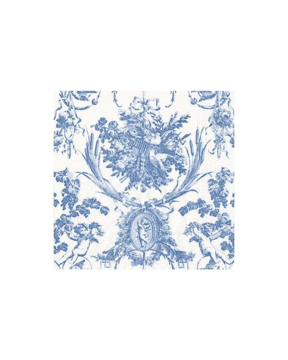 Romantic Toile servetter blå 20-pack