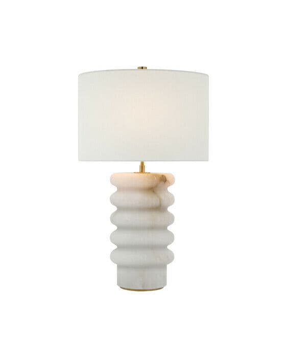 Onda bordslampa alabaster