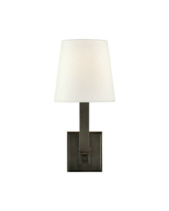 Square Tube vägglampa brons