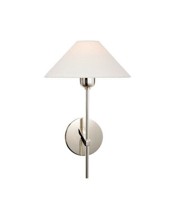 Hackney vägglampa nickel