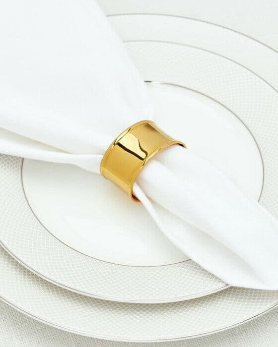 Servettring mässing oval