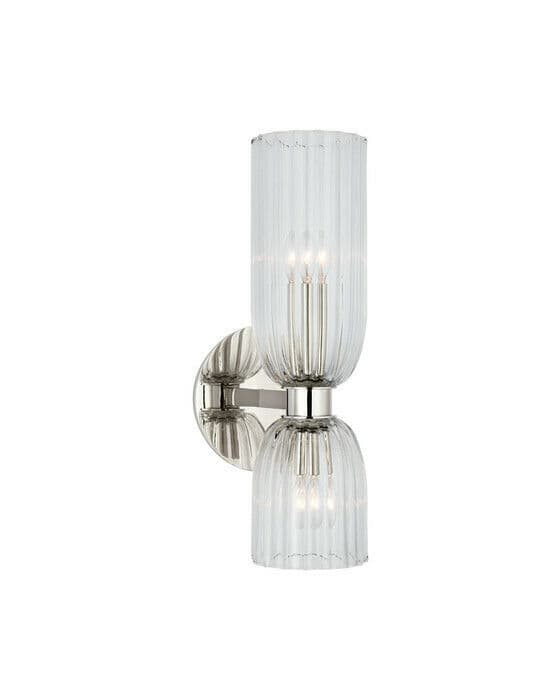 Asalea 16" vägglampa dubbel nickel