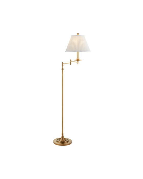 Dorchester golvlampa mässing/silke