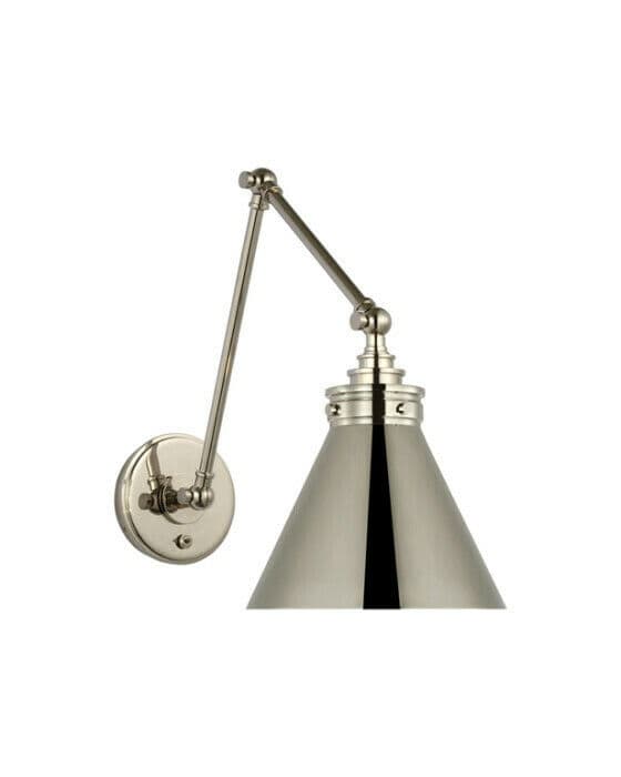 Parkington vägglampa dubbel nickel