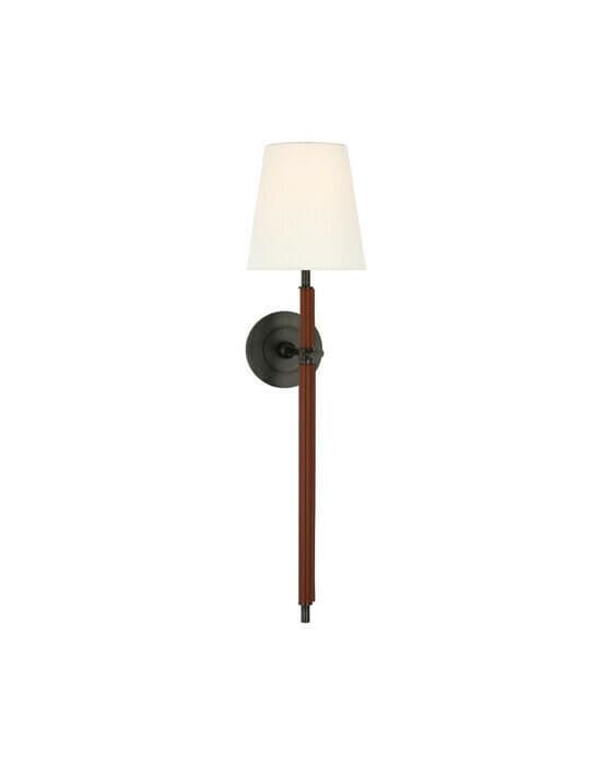 Bryant Wrapped vägglampa brons/läder