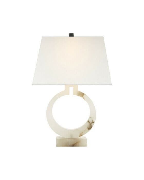 Ring Form bordslampa alabaster