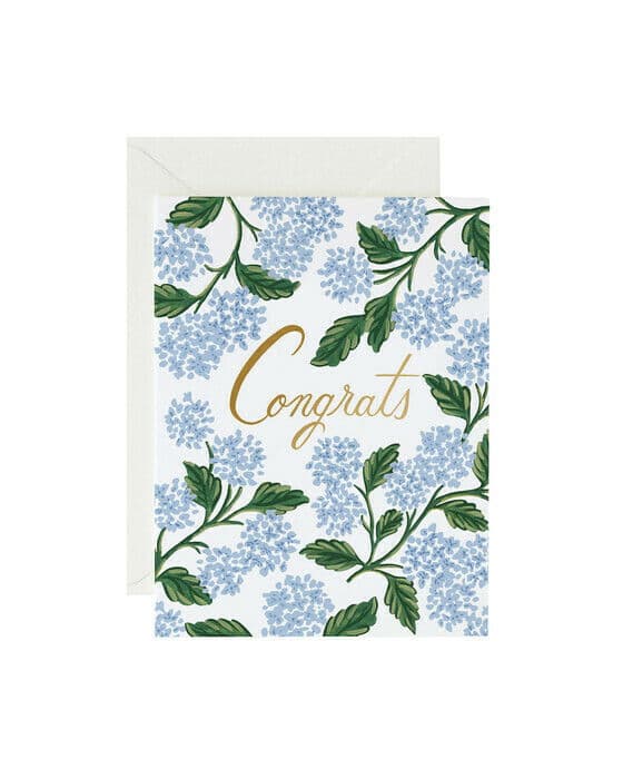 Hydrangea Congrats kort