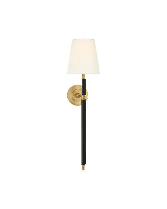 Bryant Wrapped vägglampa antik mässing/läder