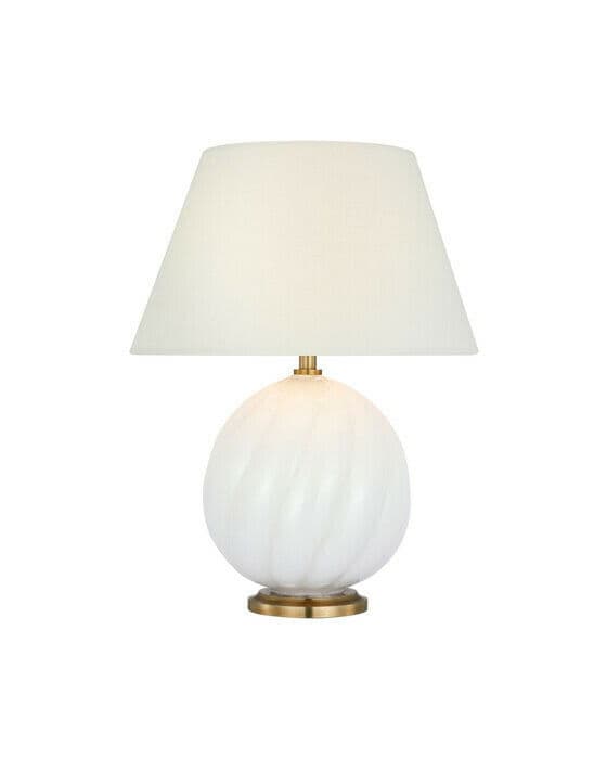 Talia portabel bordslampa vitt glas