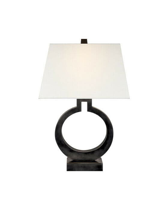Ring Form bordslampa brons