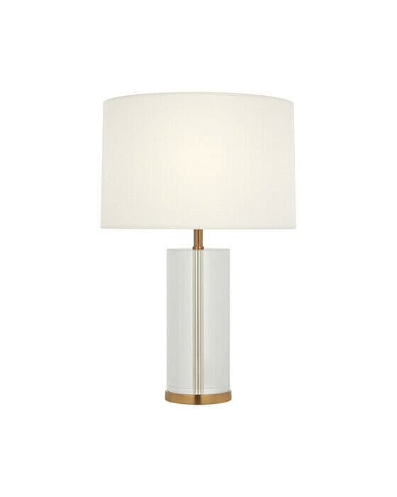 Lineham 16" portabel bordslampa crystal/antik mässing