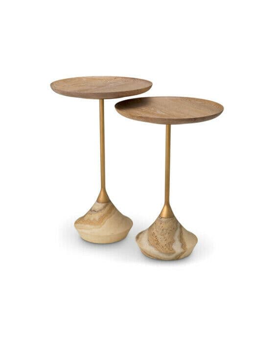 Puglia sidobord beige 2-set