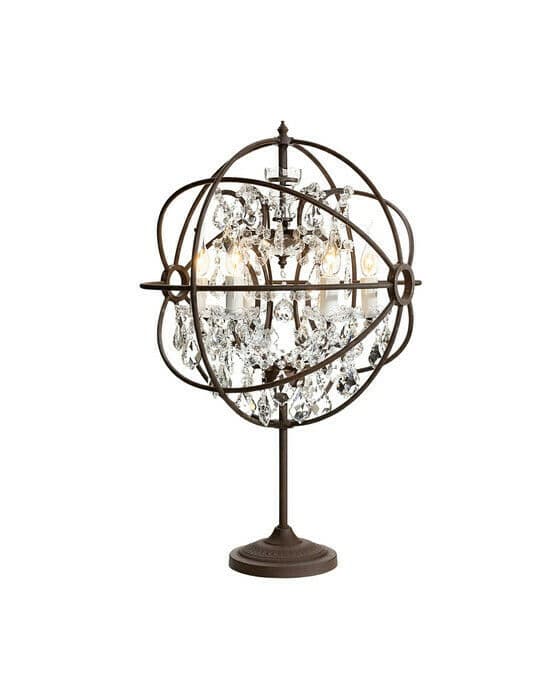 Rome bordslampa rust / crystal