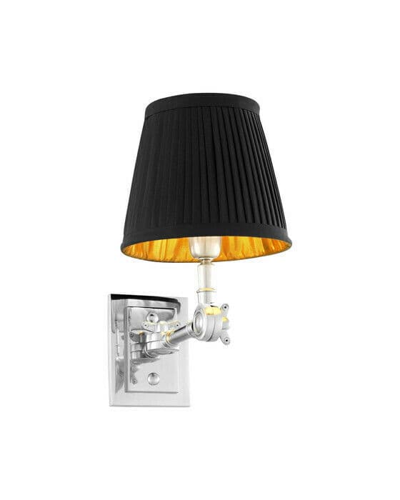 Wentworth vägglampa nickel/svart