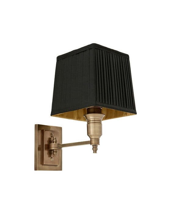 Lexington vägglampa mässing svart