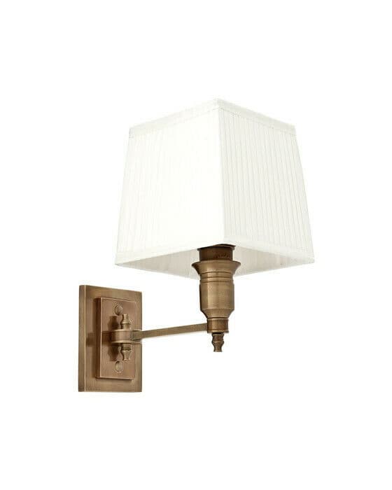 Lexington vägglampa mässing vit