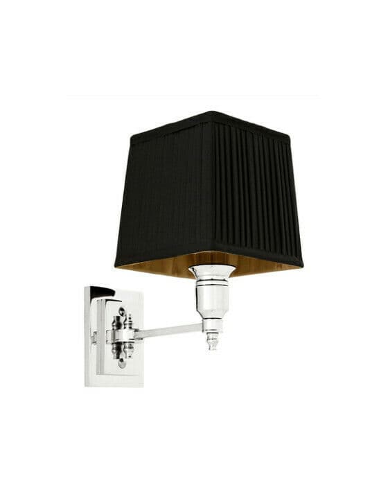 Lexington vägglampa nickel svart