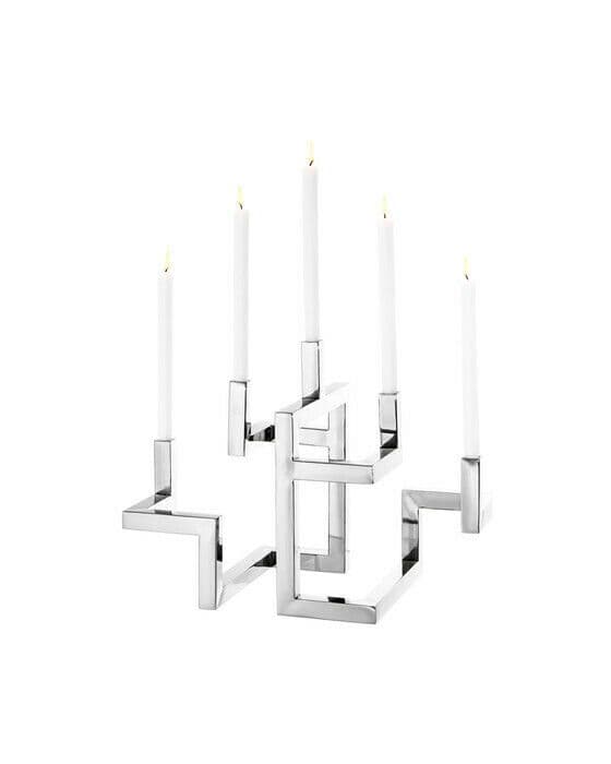 Skyline ljusstake silver