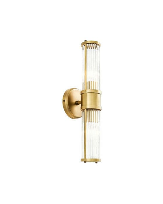 Claridges vägglampa mässing dubbel