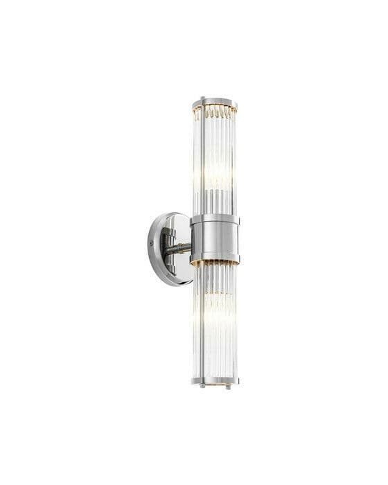 Claridges vägglampa nickel dubbel