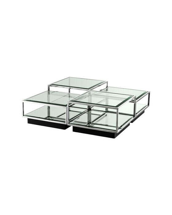 Tortona soffbord silver 4-set