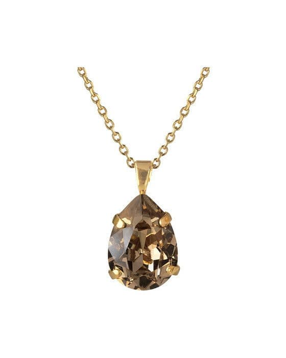 Mini Drop halsband greige